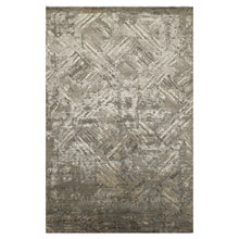 6x9 Gray, Beige, Multi Color Hand Loomed Sherpa Wool & Bamboo Silk Modern Oriental Rug