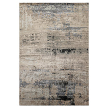 6x9 Beige, Taupe, Blue Color Hand Knotted Sherpa Bamboo Silk Modern Oriental Rug