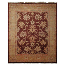 8x10 Maroon, Blush, Peach Color Hand Knotted Agra Wool Traditional Oriental Rug