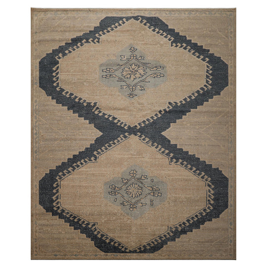 8x10 Hand Knotted Wool Rug Beige, Taupe Traditional Oushak
