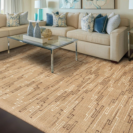 6' x 9' Hand knotted Oriental area rug 100% Wool Modern full pile 6x9 Brown