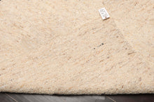 LoomBloom 9'x12' Oat Meal Hand Woven Organic Flatweave Traditional Geometric Wool Oriental Area Rug
