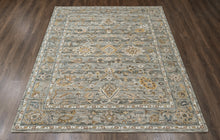 loomBloom Multi Size Slate Hand Tufted Handmade Modern & Contemporary Floral Wool Oriental Area Rug