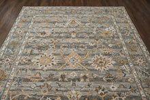 loomBloom Multi Size Slate Hand Tufted Handmade Modern & Contemporary Floral Wool Oriental Area Rug