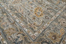 loomBloom Multi Size Slate Hand Tufted Handmade Modern & Contemporary Floral Wool Oriental Area Rug