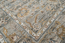 loomBloom Multi Size Slate Hand Tufted Handmade Modern & Contemporary Floral Wool Oriental Area Rug