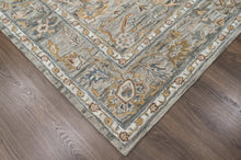 loomBloom Multi Size Slate Hand Tufted Handmade Modern & Contemporary Floral Wool Oriental Area Rug