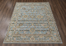 loomBloom Multi Size Aqua Hand Tufted Handmade Modern & Contemporary Floral Wool Oriental Area Rug