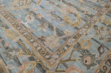 loomBloom Multi Size Aqua Hand Tufted Handmade Modern & Contemporary Floral Wool Oriental Area Rug