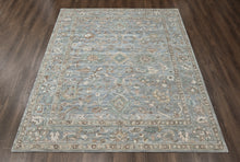 loomBloom Multi Size Sky Blue Hand Tufted Handmade Modern & Contemporary Floral Wool Oriental Area Rug