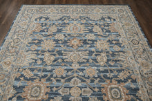 loomBloom Multi Size Blue Hand Tufted Handmade Modern & Contemporary Floral Wool Oriental Area Rug