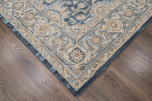 loomBloom Multi Size Blue Hand Tufted Handmade Modern & Contemporary Floral Wool Oriental Area Rug