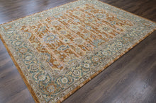 loomBloom Multi Size Burnt Orange Hand Tufted Handmade Modern & Contemporary Floral Wool Oriental Area Rug
