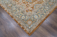 loomBloom Multi Size Burnt Orange Hand Tufted Handmade Modern & Contemporary Floral Wool Oriental Area Rug