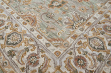 loomBloom Multi Size Mint Green Hand Tufted Handmade Modern & Contemporary Floral Wool Oriental Area Rug