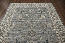 loomBloom Multi Size Light Blue Hand Tufted Handmade Modern & Contemporary Floral Wool Oriental Area Rug