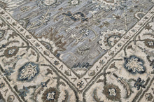loomBloom Multi Size Light Blue Hand Tufted Handmade Modern & Contemporary Floral Wool Oriental Area Rug