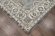 loomBloom Multi Size Light Blue Hand Tufted Handmade Modern & Contemporary Floral Wool Oriental Area Rug
