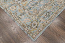 loomBloom Multi Size Blue Hand Tufted Handmade Modern & Contemporary Floral Wool Oriental Area Rug