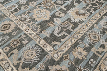 loomBloom Multi Size Blue Hand Tufted Handmade Modern & Contemporary Floral Wool Oriental Area Rug
