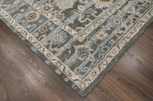 loomBloom Multi Size Blue Hand Tufted Handmade Modern & Contemporary Floral Wool Oriental Area Rug