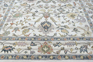 Multi Size Ivory Gray Blue Color Hand Tufted Handmade Wool Modern & Contemporary Oriental Rug