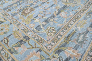 Multi Size Aqua Gray Brown Color Hand Tufted Handmade Wool Modern & Contemporary Oriental Rug