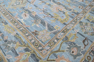 Multi Size Aqua Gray Brown Color Hand Tufted Handmade Wool Modern & Contemporary Oriental Rug