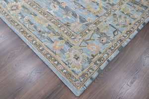 Multi Size Aqua Gray Brown Color Hand Tufted Handmade Wool Modern & Contemporary Oriental Rug