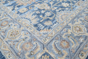 Multi Size Blue Beige Burnt Orange Color Hand Tufted Handmade Wool Modern & Contemporary Oriental Rug