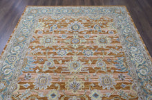 Multi Size Burnt Orange Light Yellow Turquoise Color Hand Tufted Handmade Wool Modern & Contemporary Oriental Rug