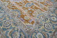Multi Size Burnt Orange Light Yellow Turquoise Color Hand Tufted Handmade Wool Modern & Contemporary Oriental Rug