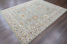 Multi Size Mint Green Gray Burnt Orange Color Hand Tufted Handmade Wool Modern & Contemporary Oriental Rug