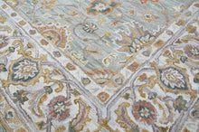Multi Size Mint Green Gray Burnt Orange Color Hand Tufted Handmade Wool Modern & Contemporary Oriental Rug
