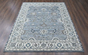 Multi Size Light Blue Gray Beige Color Hand Tufted Handmade Wool Modern & Contemporary Oriental Rug