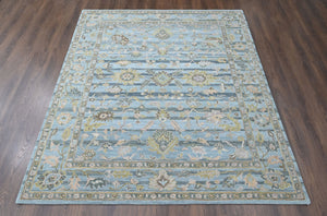 Multi Size Blue Aqua Olive Green Color Hand Tufted Handmade Wool Modern & Contemporary Oriental Rug