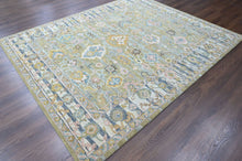 Multi Size Olive Green Aqua Burnt Orange Color Hand Tufted Handmade Wool Modern & Contemporary Oriental Rug