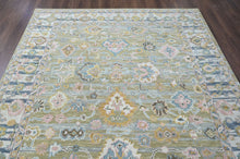 Multi Size Olive Green Aqua Burnt Orange Color Hand Tufted Handmade Wool Modern & Contemporary Oriental Rug