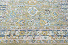 Multi Size Olive Green Aqua Burnt Orange Color Hand Tufted Handmade Wool Modern & Contemporary Oriental Rug