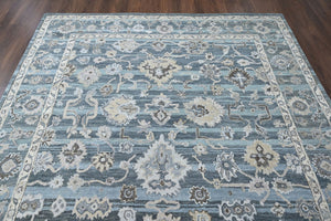 Multi Size Blue Aqua Gray Color Hand Tufted Handmade Wool Modern & Contemporary Oriental Rug