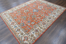 Multi Size Rust Burnt Orange Blue Color Hand Tufted Handmade Wool Modern & Contemporary Oriental Rug
