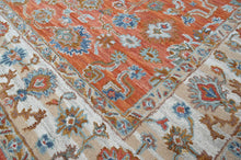 Multi Size Rust Burnt Orange Blue Color Hand Tufted Handmade Wool Modern & Contemporary Oriental Rug