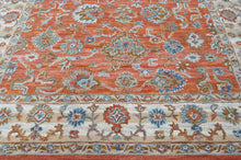 Multi Size Rust Burnt Orange Blue Color Hand Tufted Handmade Wool Modern & Contemporary Oriental Rug