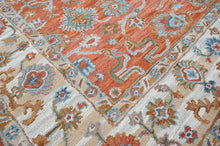 Multi Size Rust Burnt Orange Blue Color Hand Tufted Handmade Wool Modern & Contemporary Oriental Rug