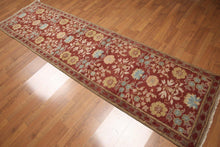 2'6" x 10' Runner Hand knotted Turkish Oushak Vegetable Dyes wool Area rug Rust