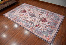 Multi Size Peach, Gray Handmade Hand-Woven Traditional Polyester Oriental Area Rug - Oriental Rug Of Houston