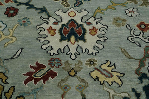LoomBloom 8x10 Mint Hand Knotted Arts & Crafts Oushak Wool Oriental Area Rug - Oriental Rug Of Houston