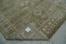 LoomBloom 8x10 Green Hand Knotted Traditional Oushak Wool Oriental Area Rug - Oriental Rug Of Houston
