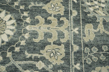 LoomBloom 8x10 Slate Hand Knotted Transitional Oushak Wool Oriental Area Rug - Oriental Rug Of Houston