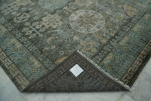 LoomBloom 9x12 Green Hand Knotted Traditional Oushak Wool Oriental Area Rug - Oriental Rug Of Houston